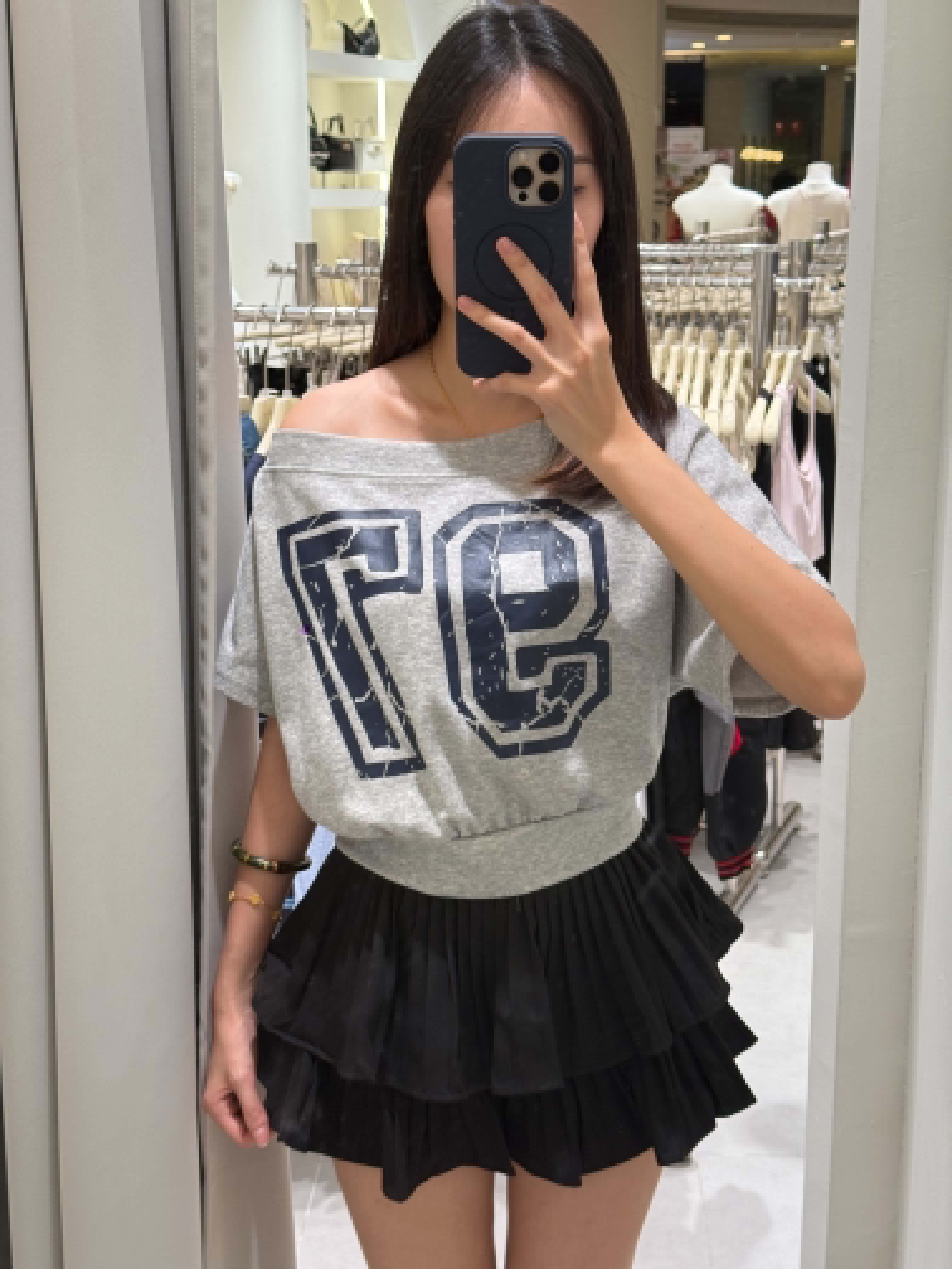97 Slanted Shoulder Top