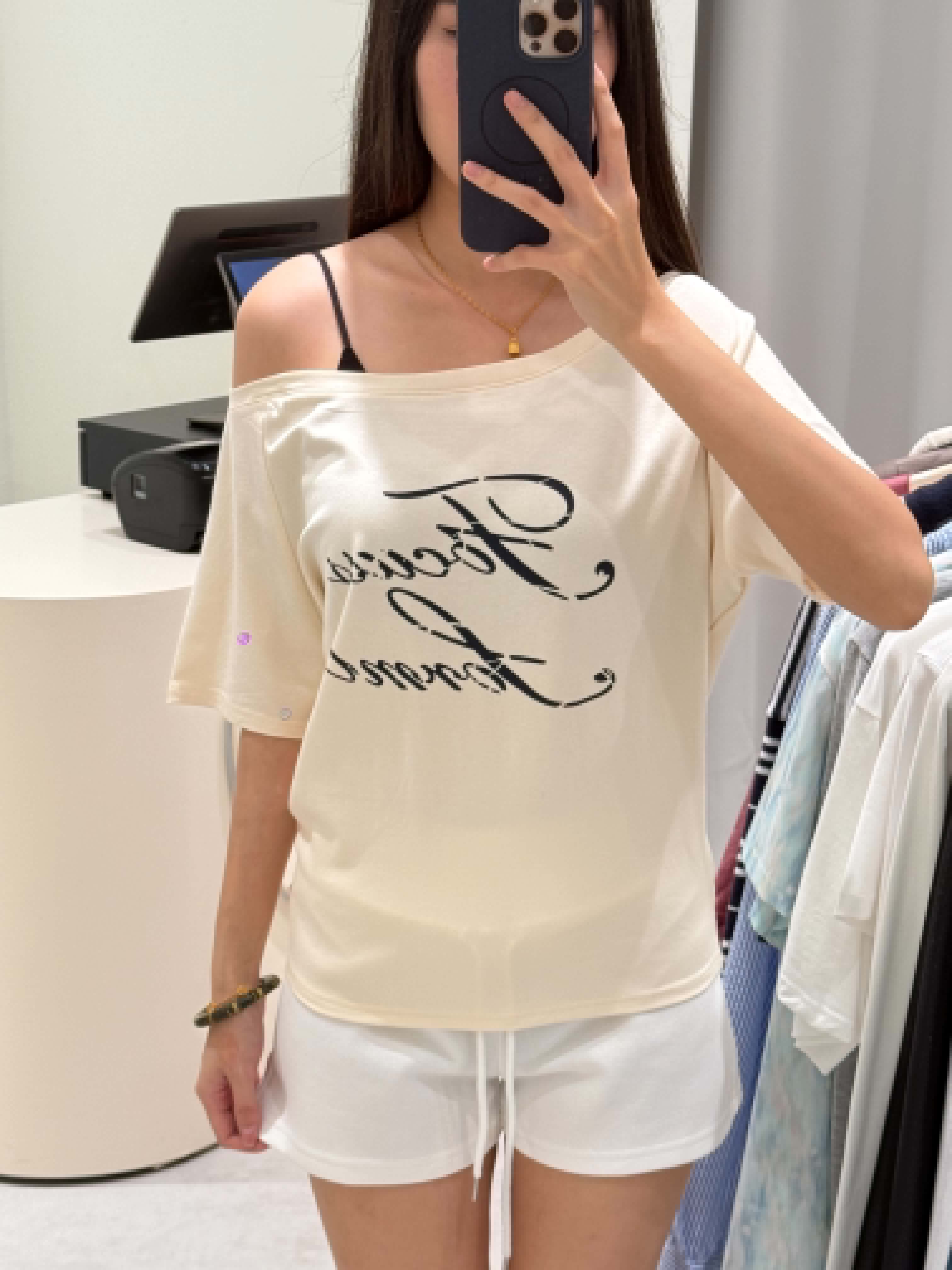 Focuss Slanted Shoulder T-Shirt