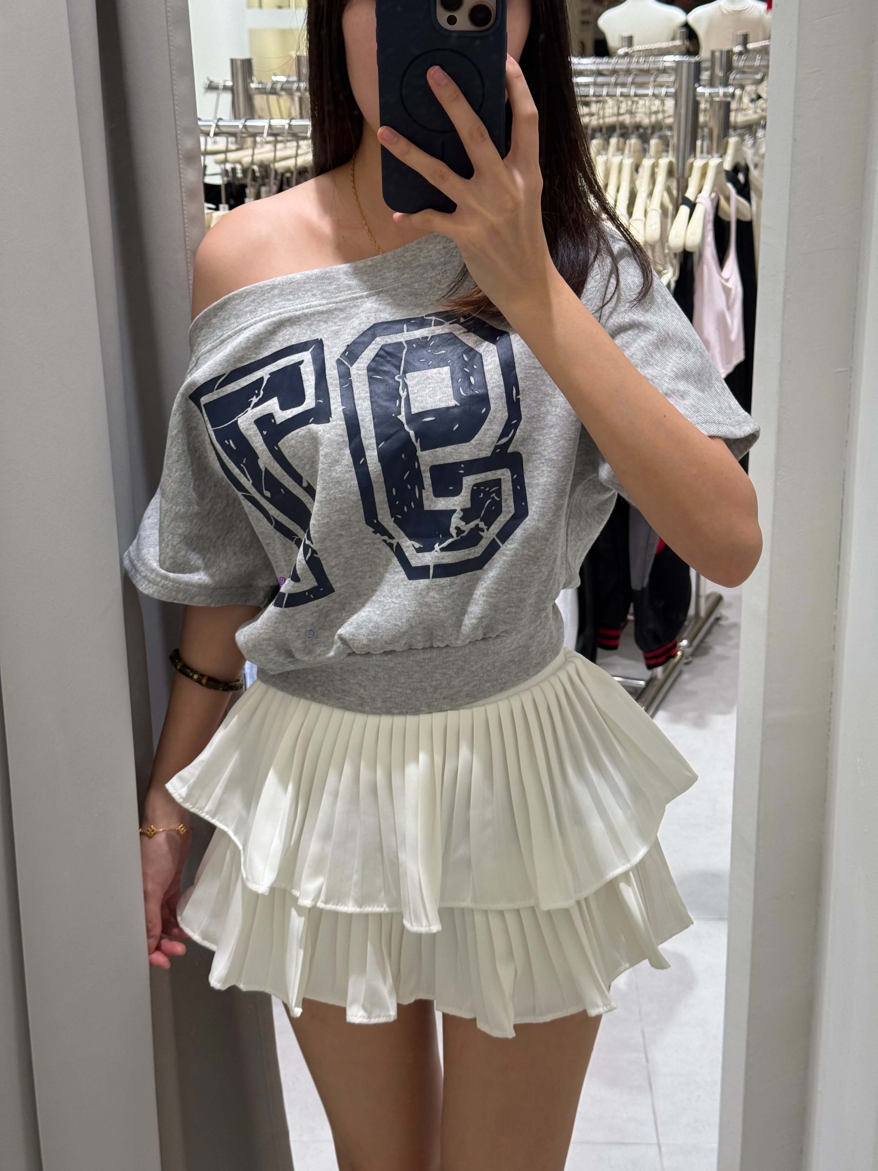 97 Slanted Shoulder Top