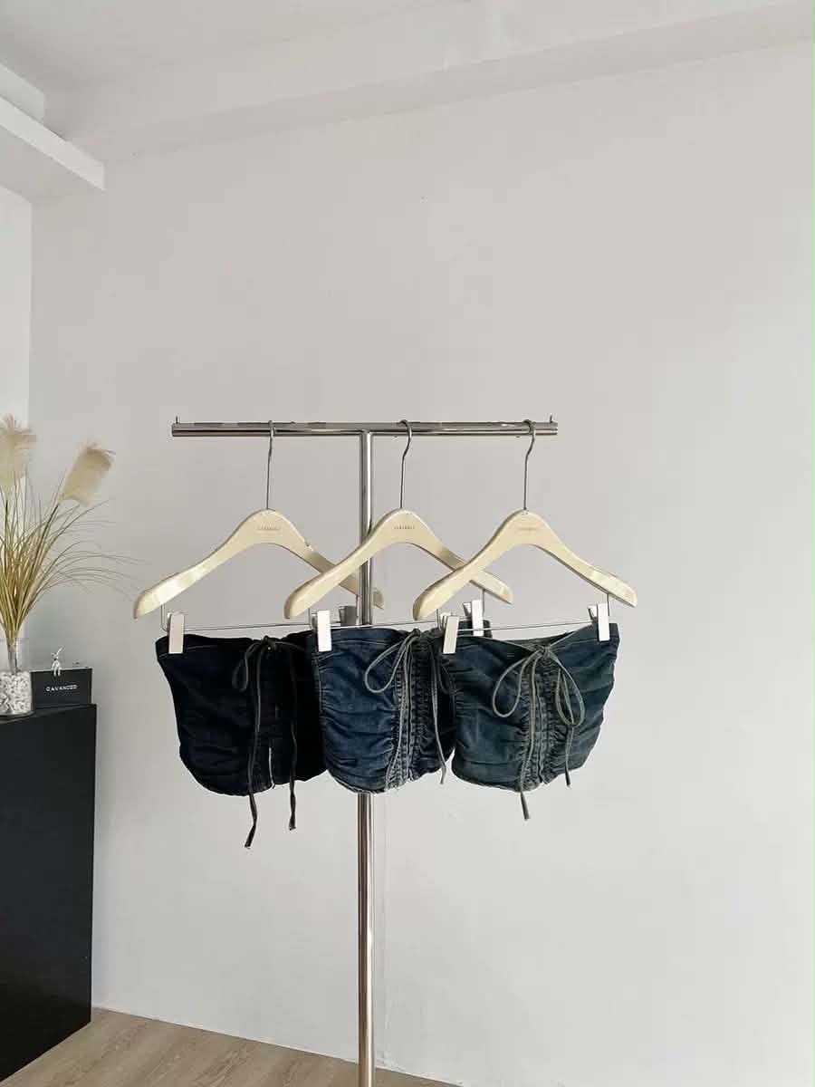 Denim Tube Crop Top