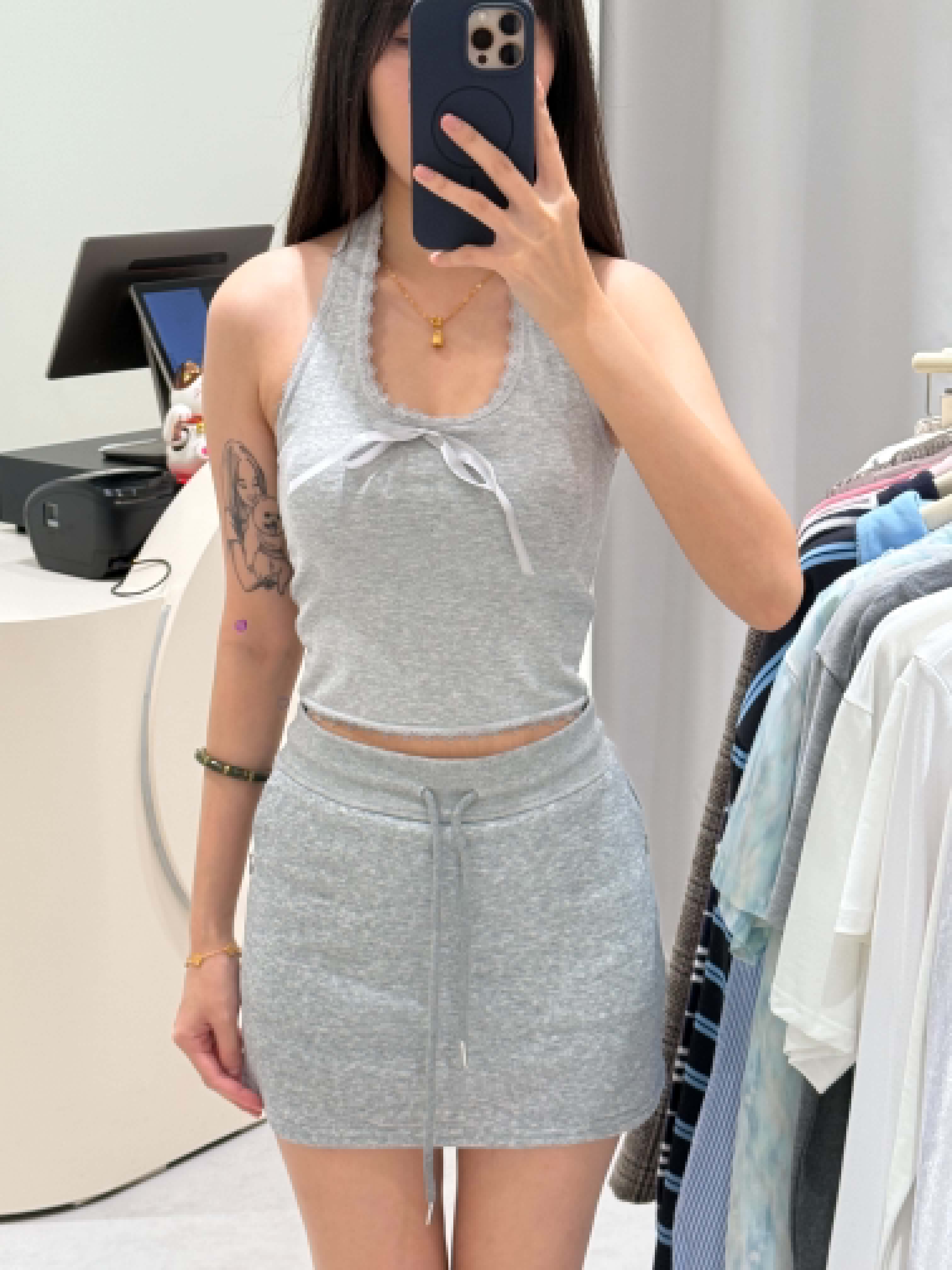 Halter Padded Crop Top