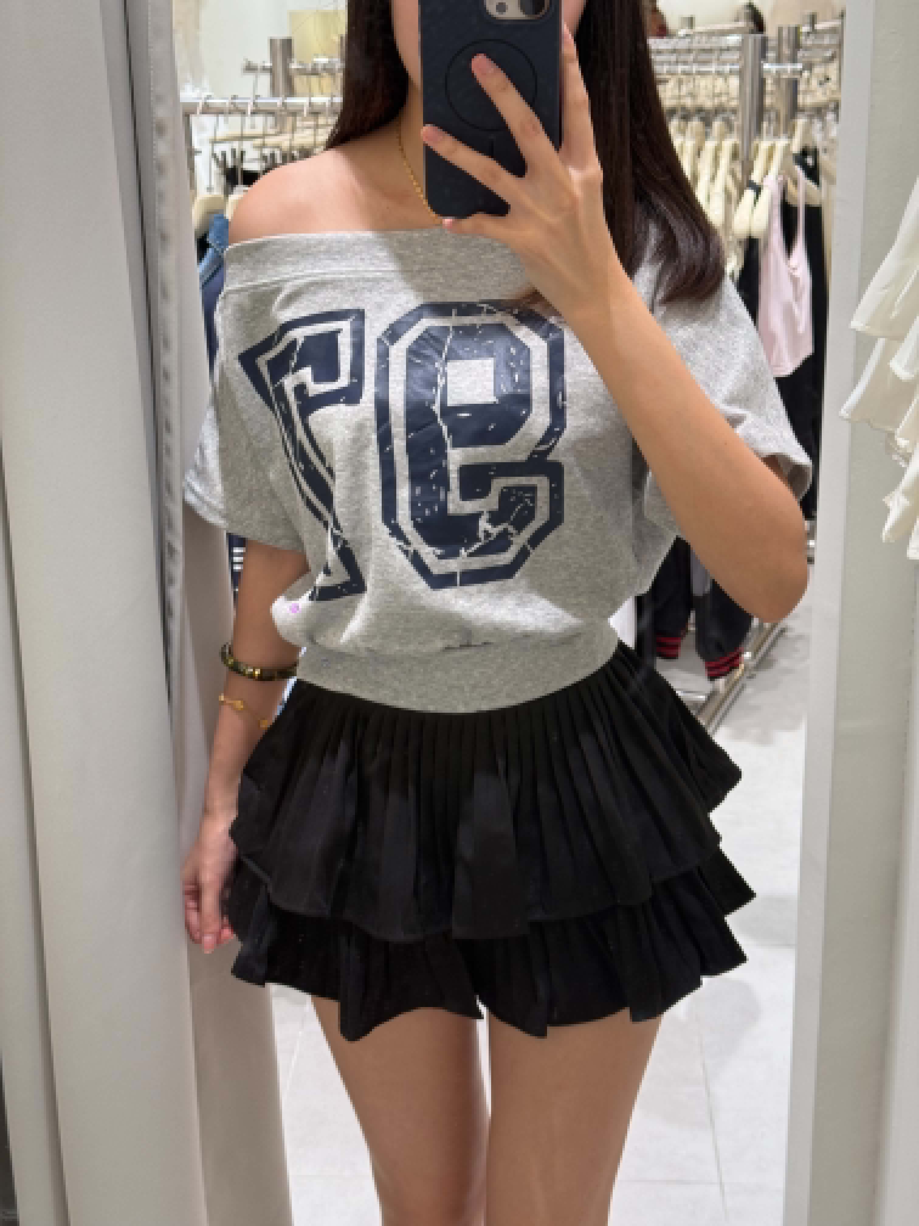 97 Slanted Shoulder Top