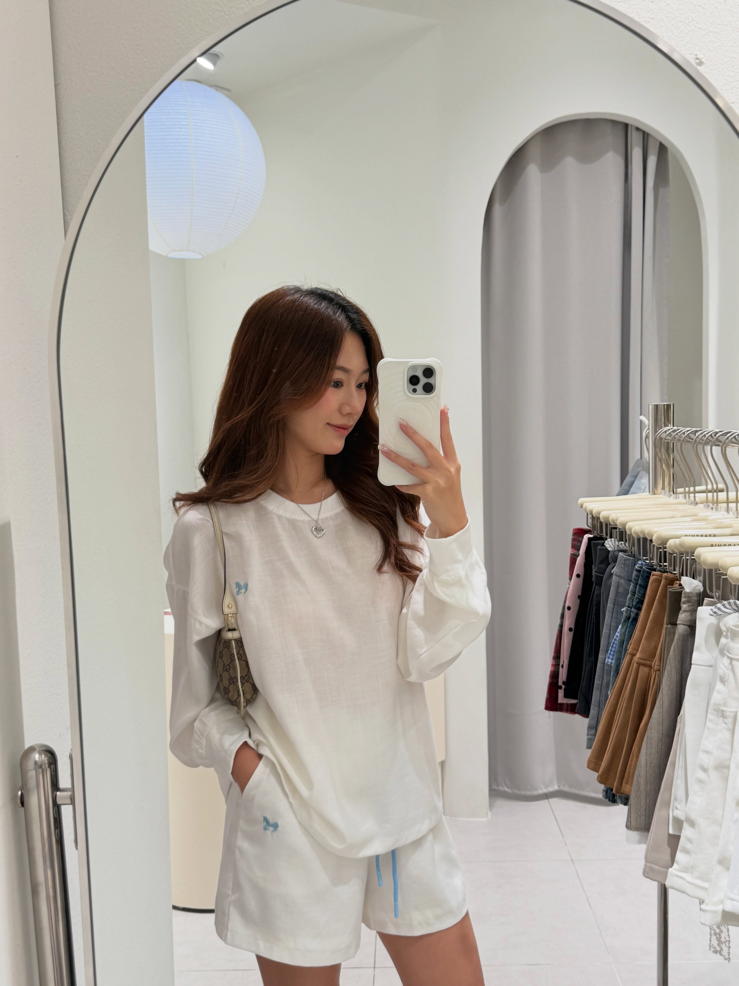 Polo Long Sleeve Blouse & Shorts Set