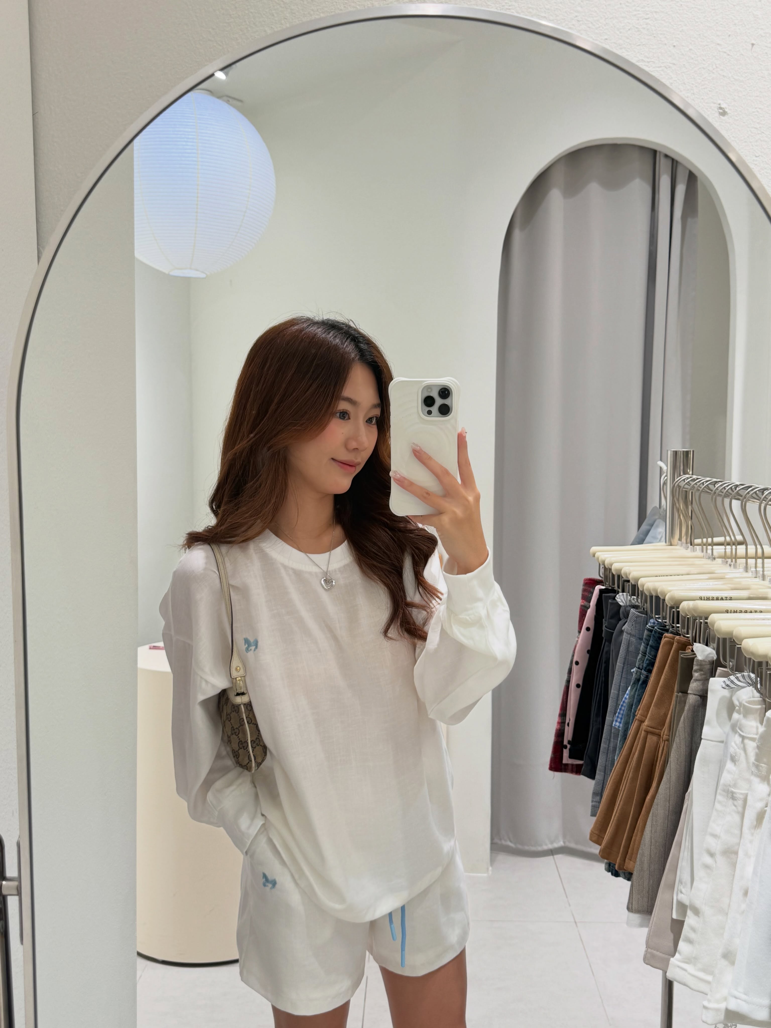 Polo Long Sleeve Blouse & Shorts Set