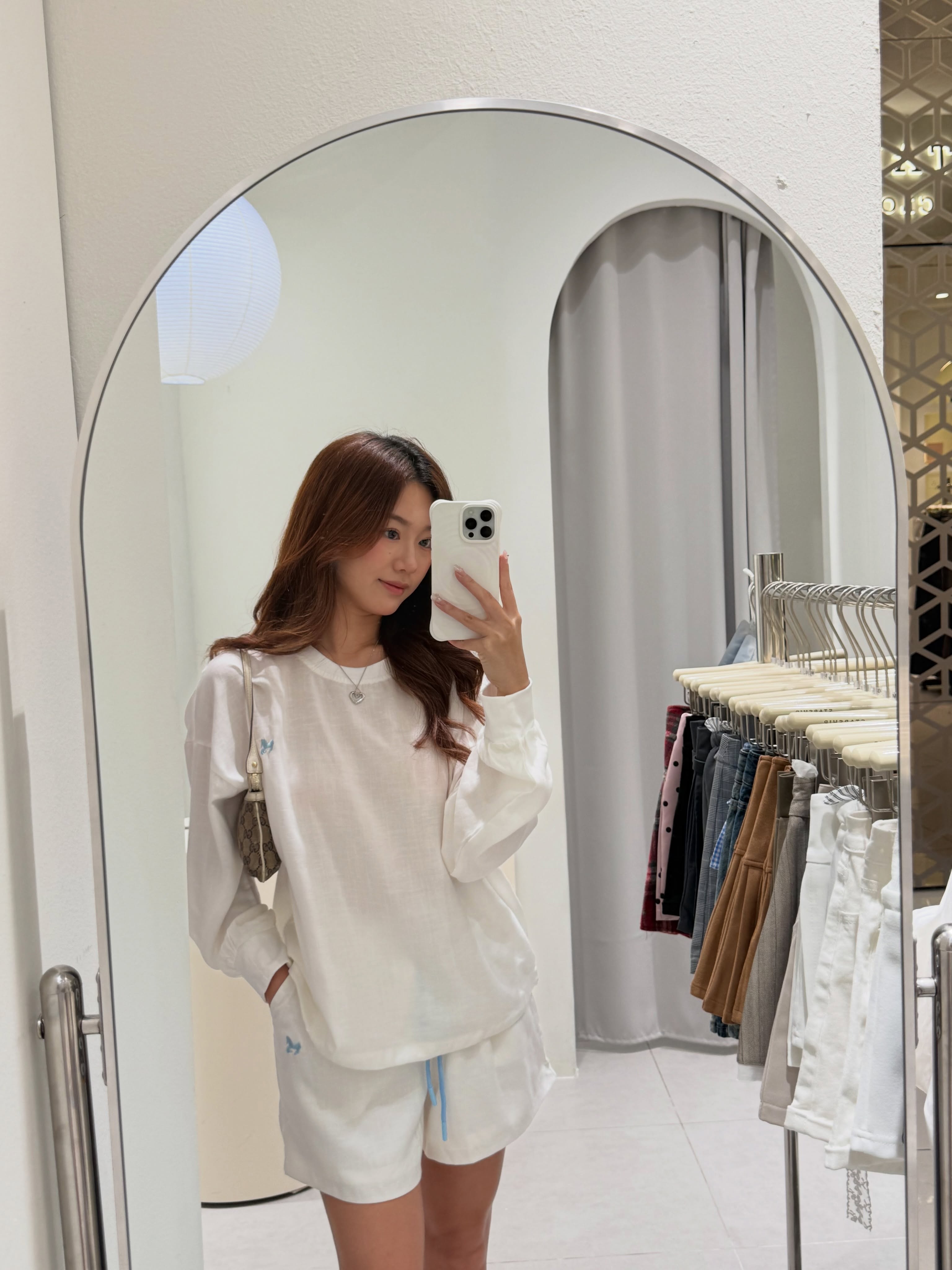 Polo Long Sleeve Blouse & Shorts Set