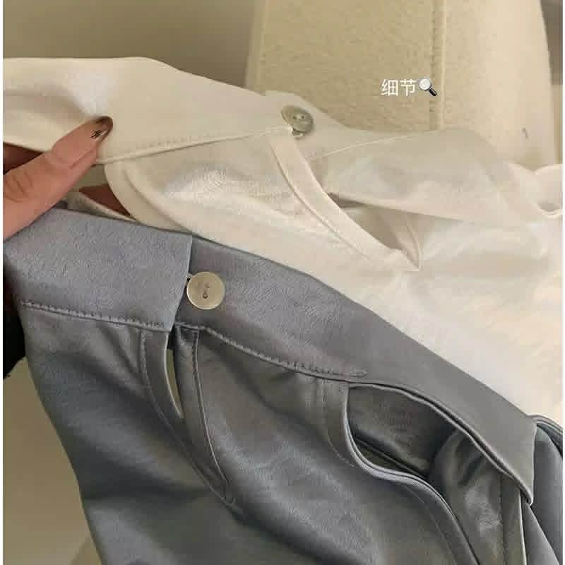 Satin Crossover Sleeveless Blouse