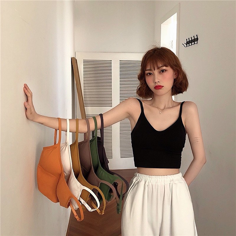 Wide back padded bralette