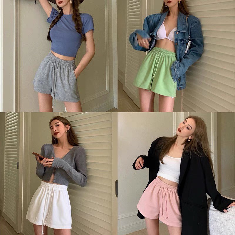 Drawstring comfy shorts