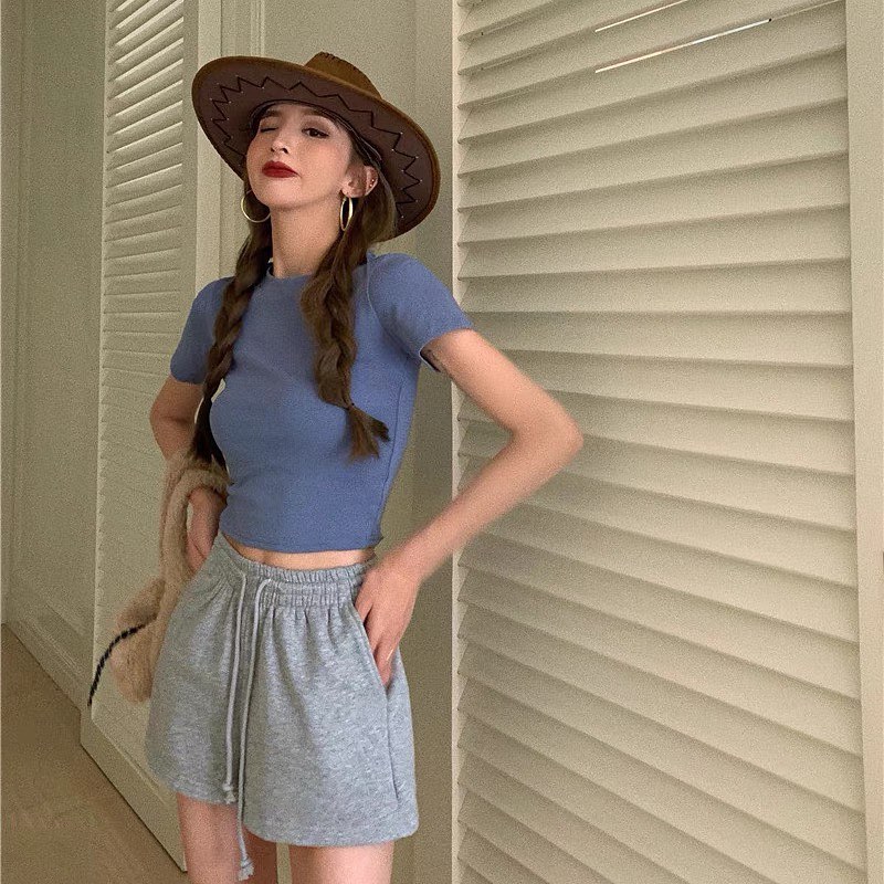 Drawstring comfy shorts