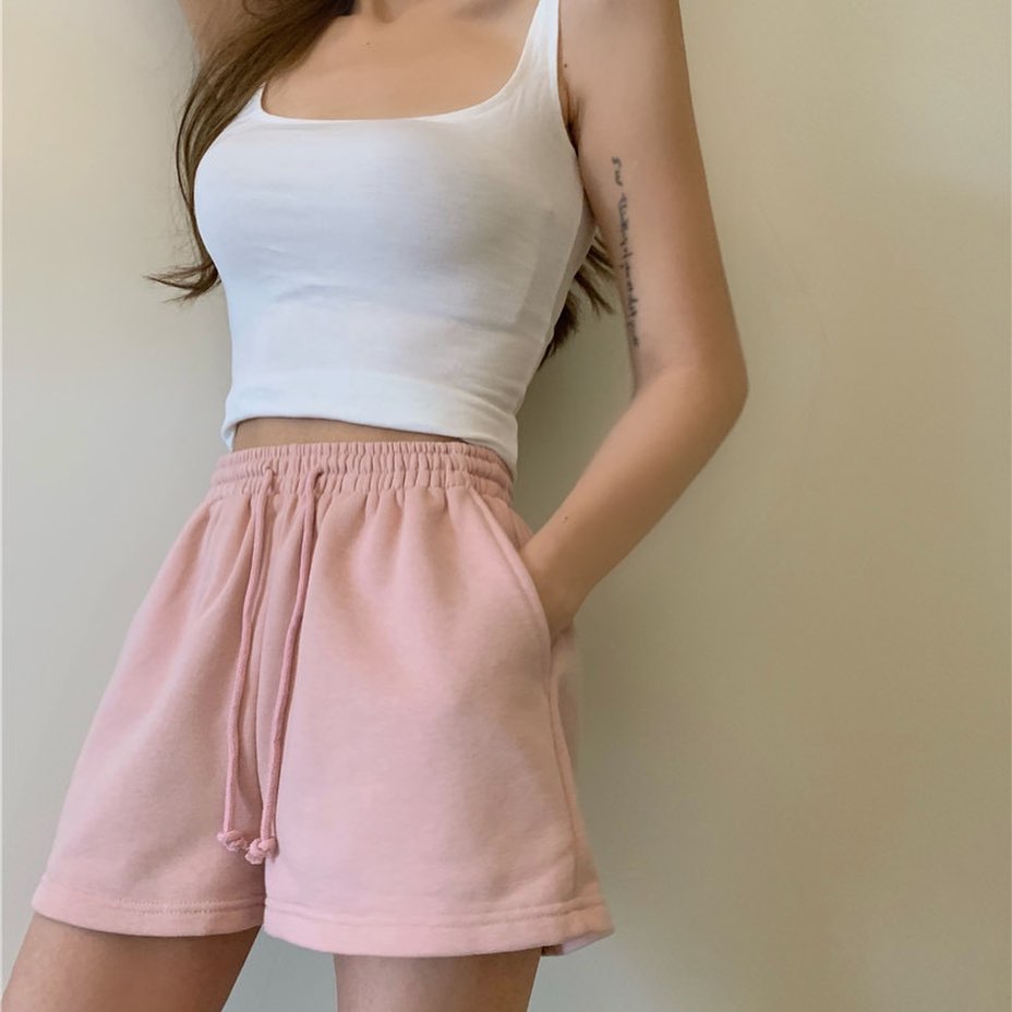 Drawstring comfy shorts