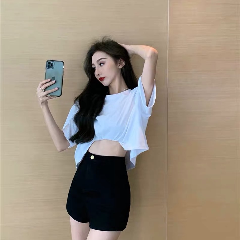 Shanice denim high waist shorts