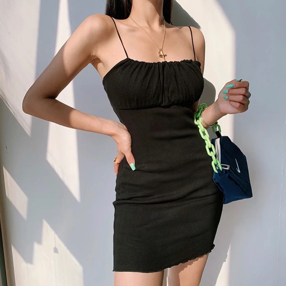 American retro sleeveless dress