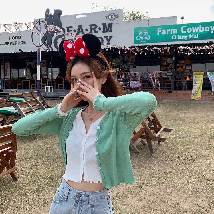 Attached two-piece long sleeve blouse