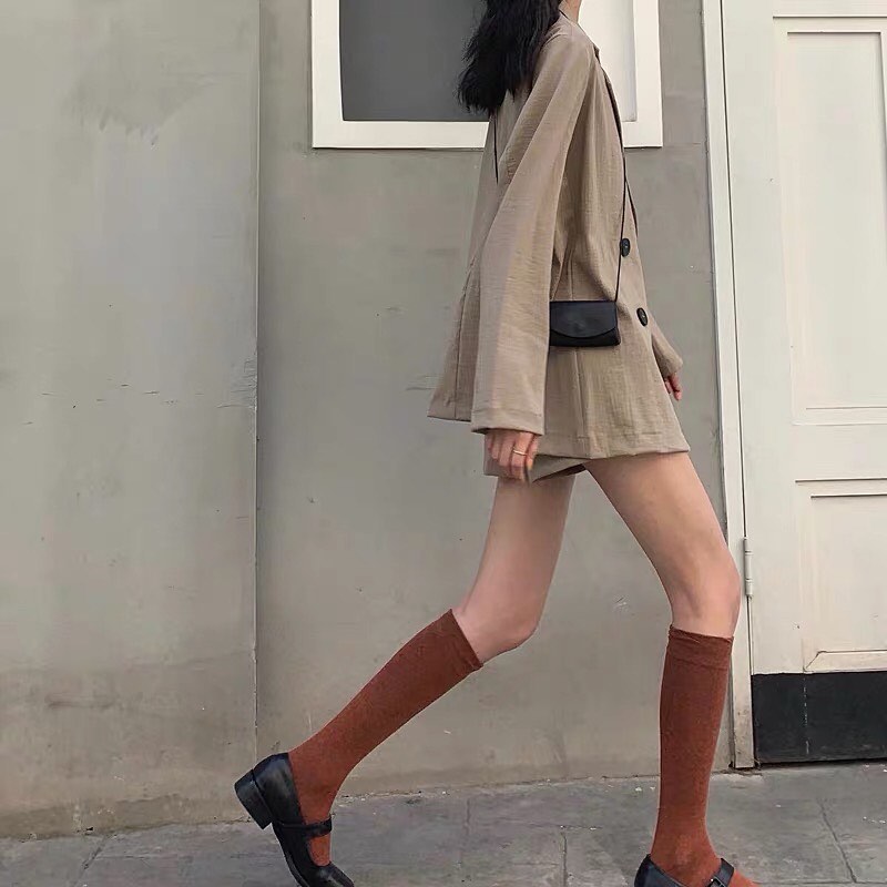 Khaki blazer set wear