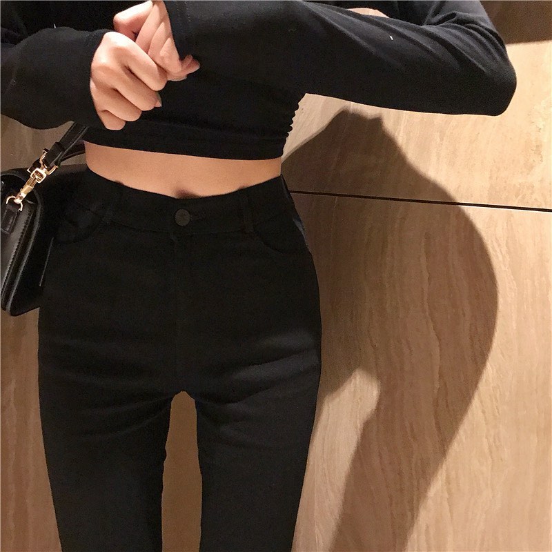 Black high waist jegging