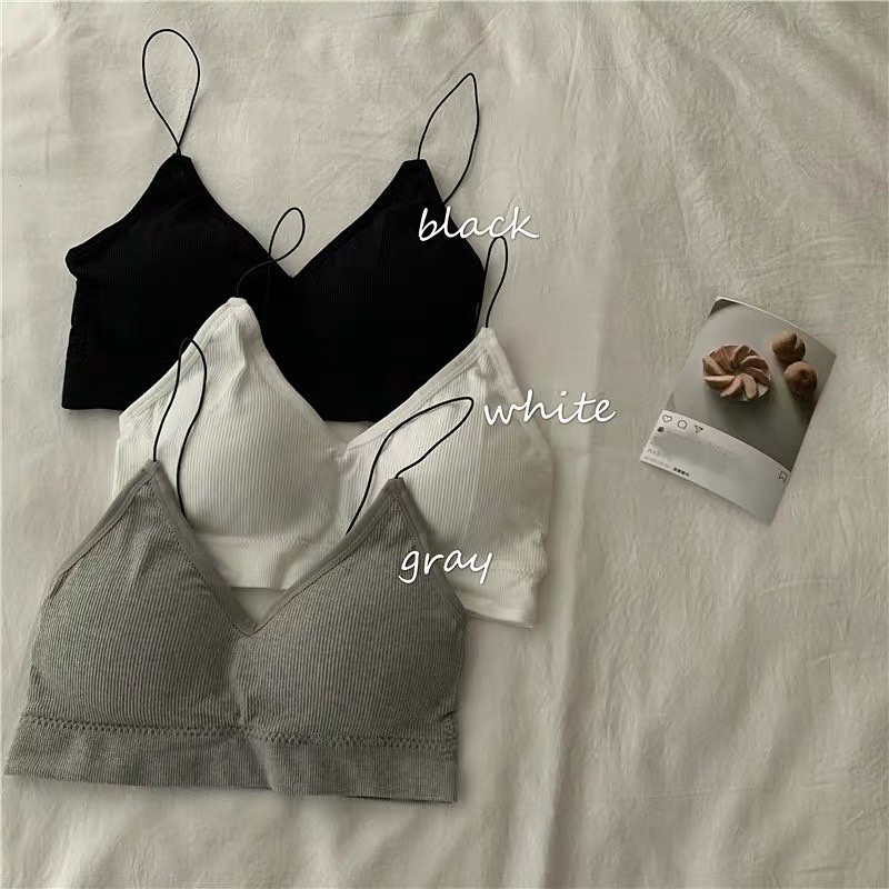 V neck straps bralette