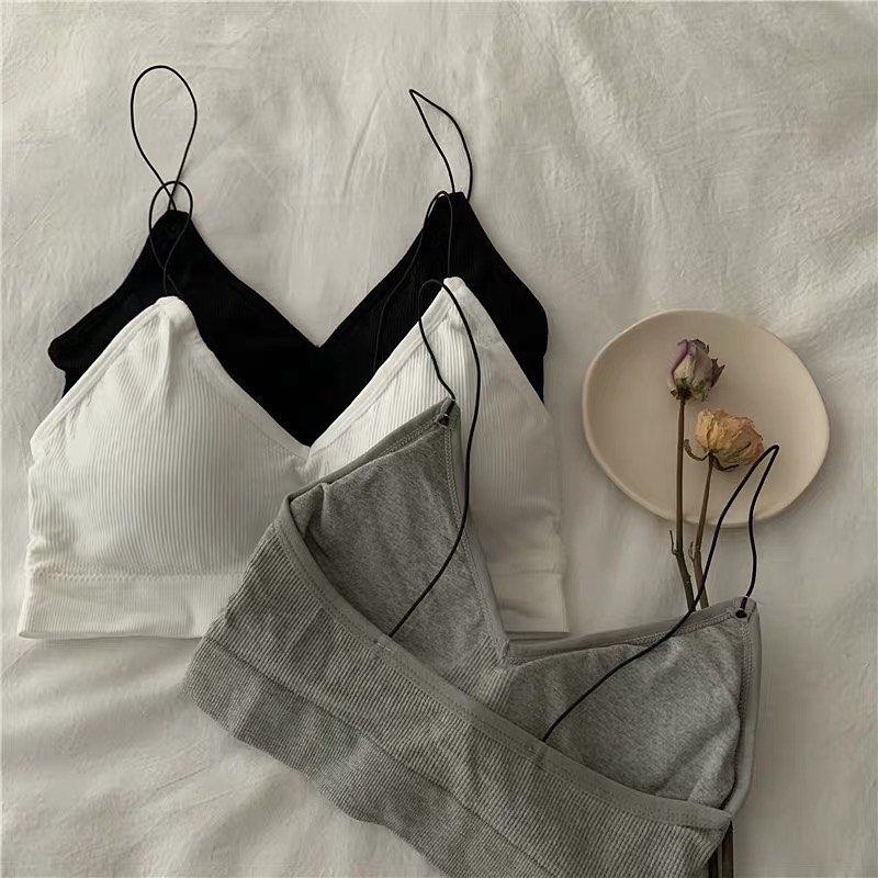 V neck straps bralette