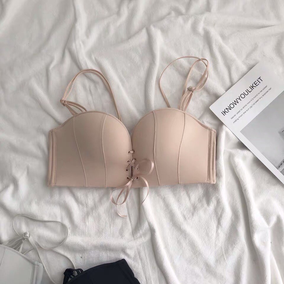 Lace up push up bralette