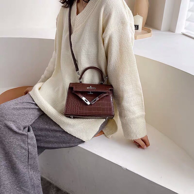 Crocodile skin design bag