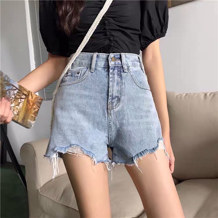 Denim hot pants