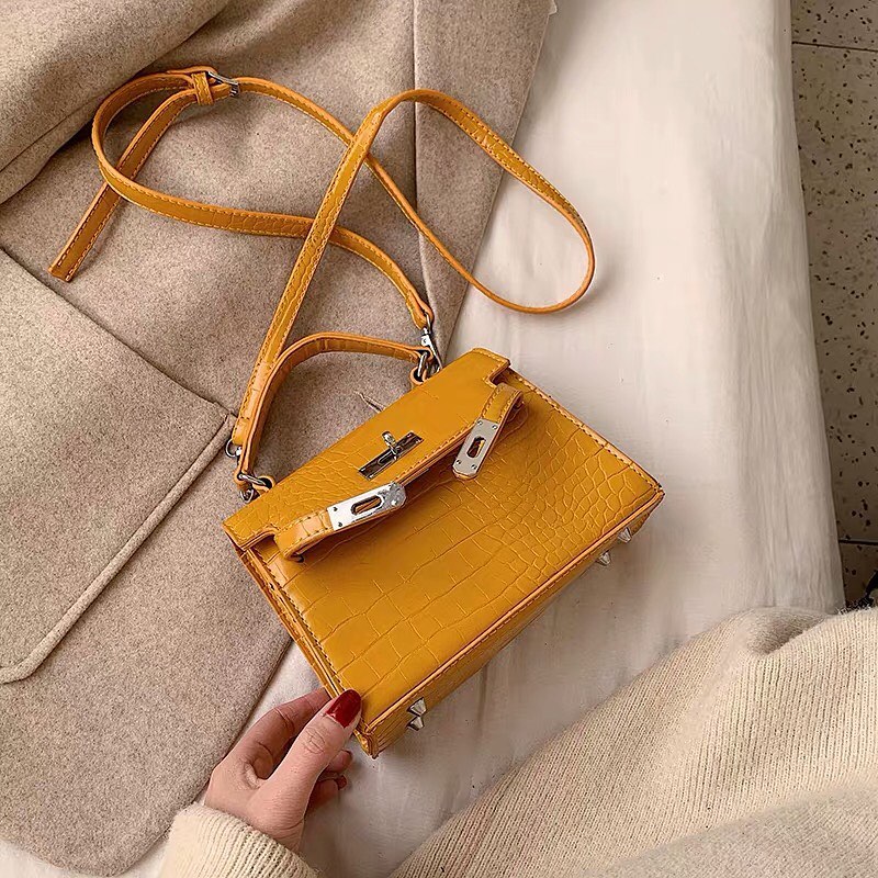 Crocodile skin design bag