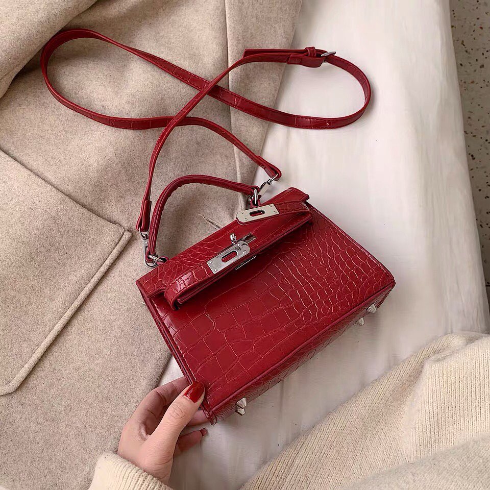 Crocodile skin design bag