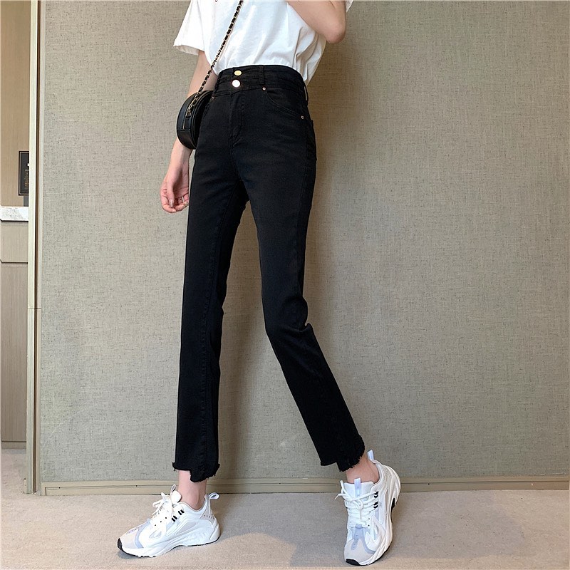 Black 9/10 high waist pants