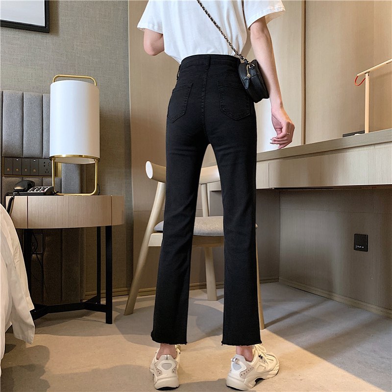 Black 9/10 high waist pants