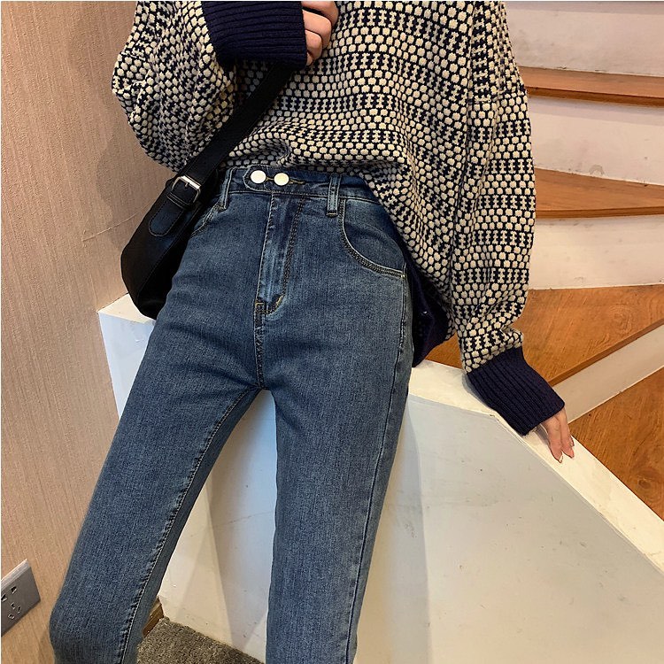 Dark blue skinny jeans