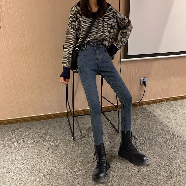 Dark blue skinny jeans