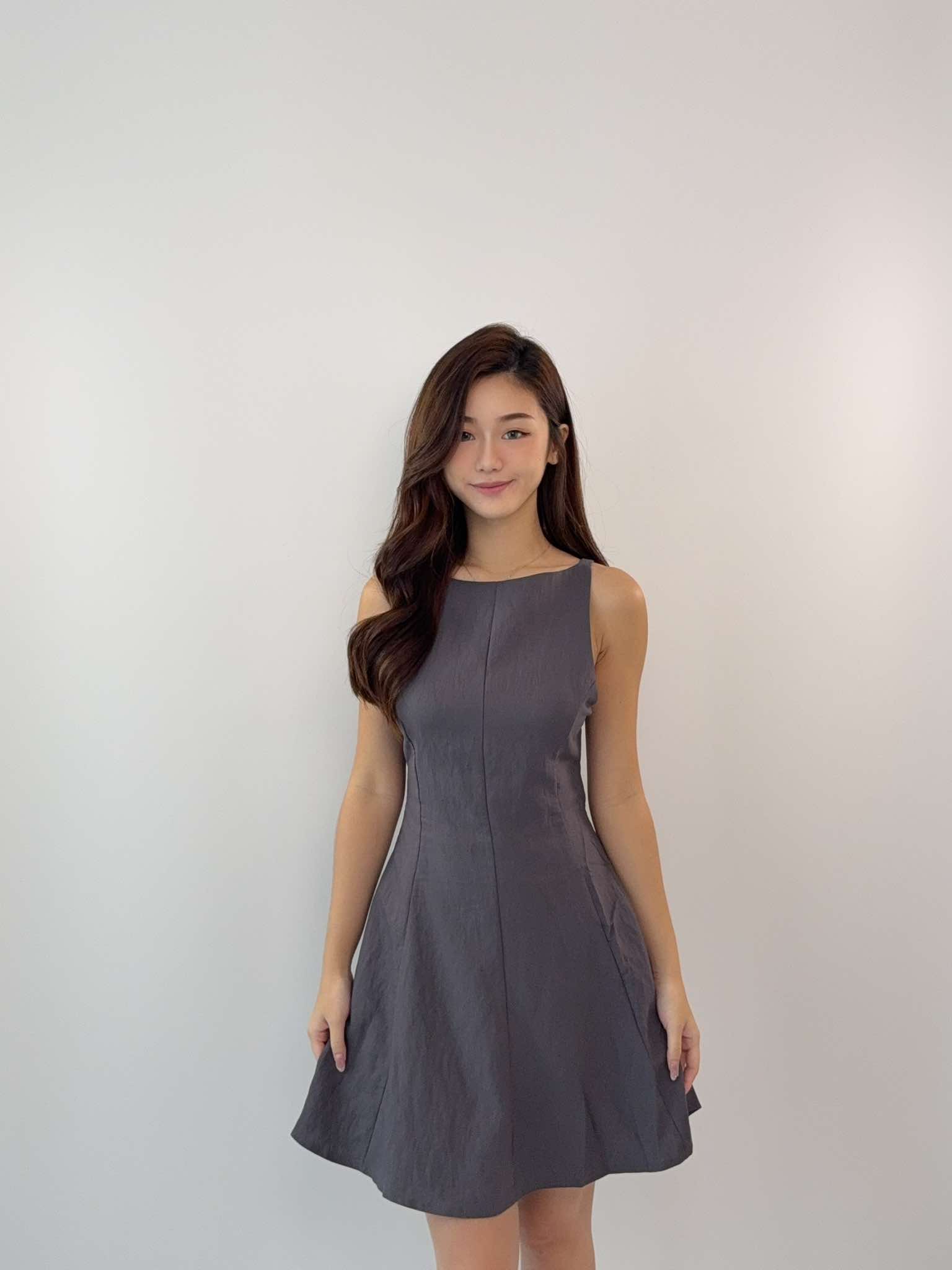 A Line Ribbon Back Dress