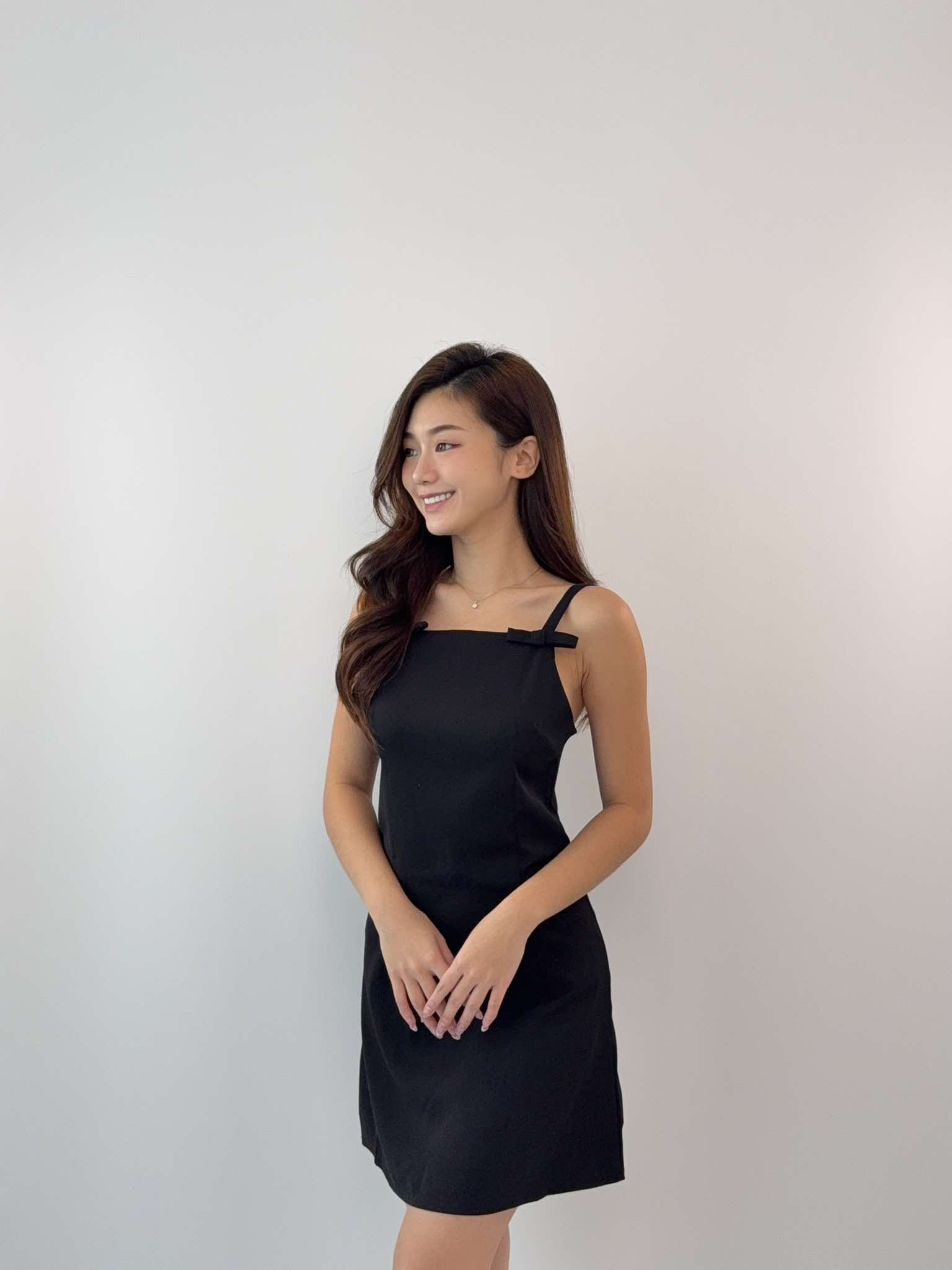 Sleeveless RIbbon Suit Dress