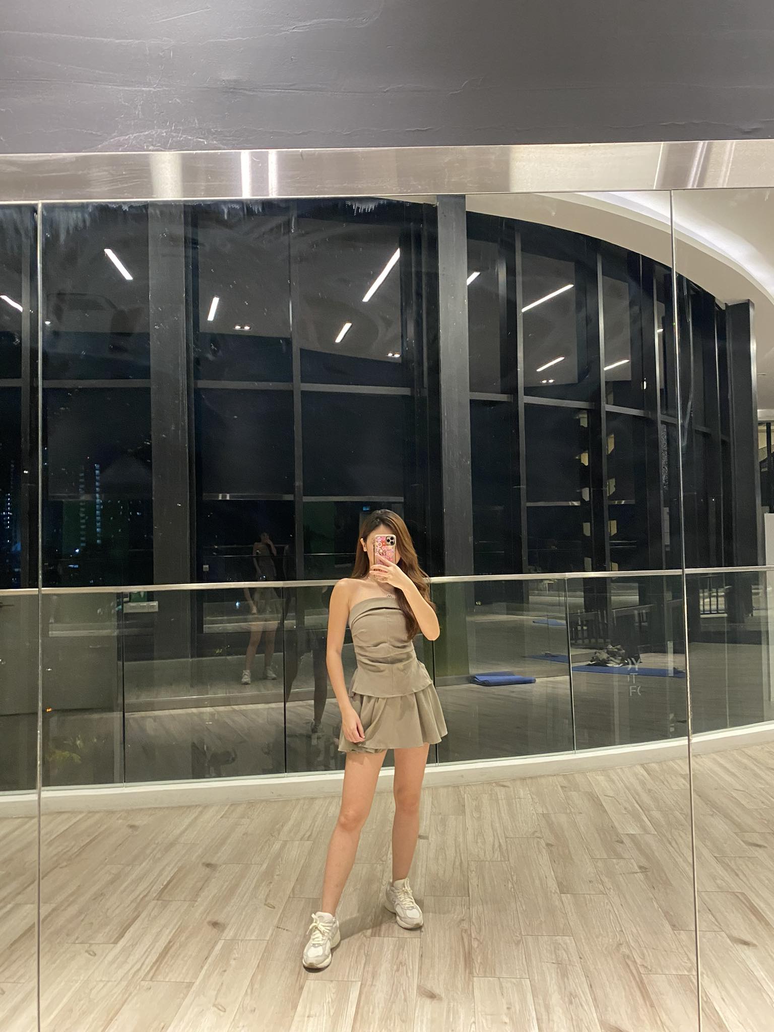 Khaki Tube Top & Shorts Set