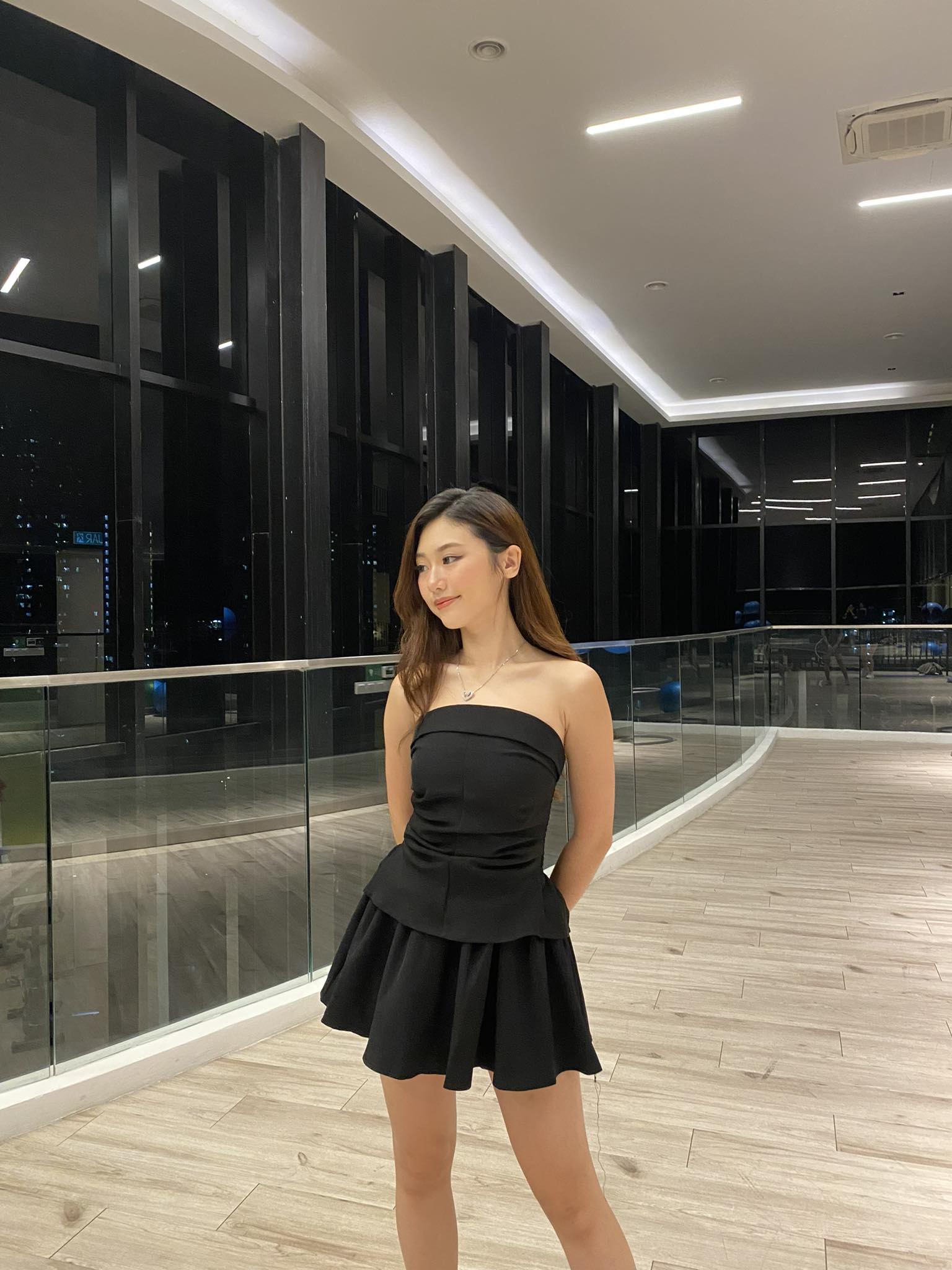 Black Tube Top & Shorts Set