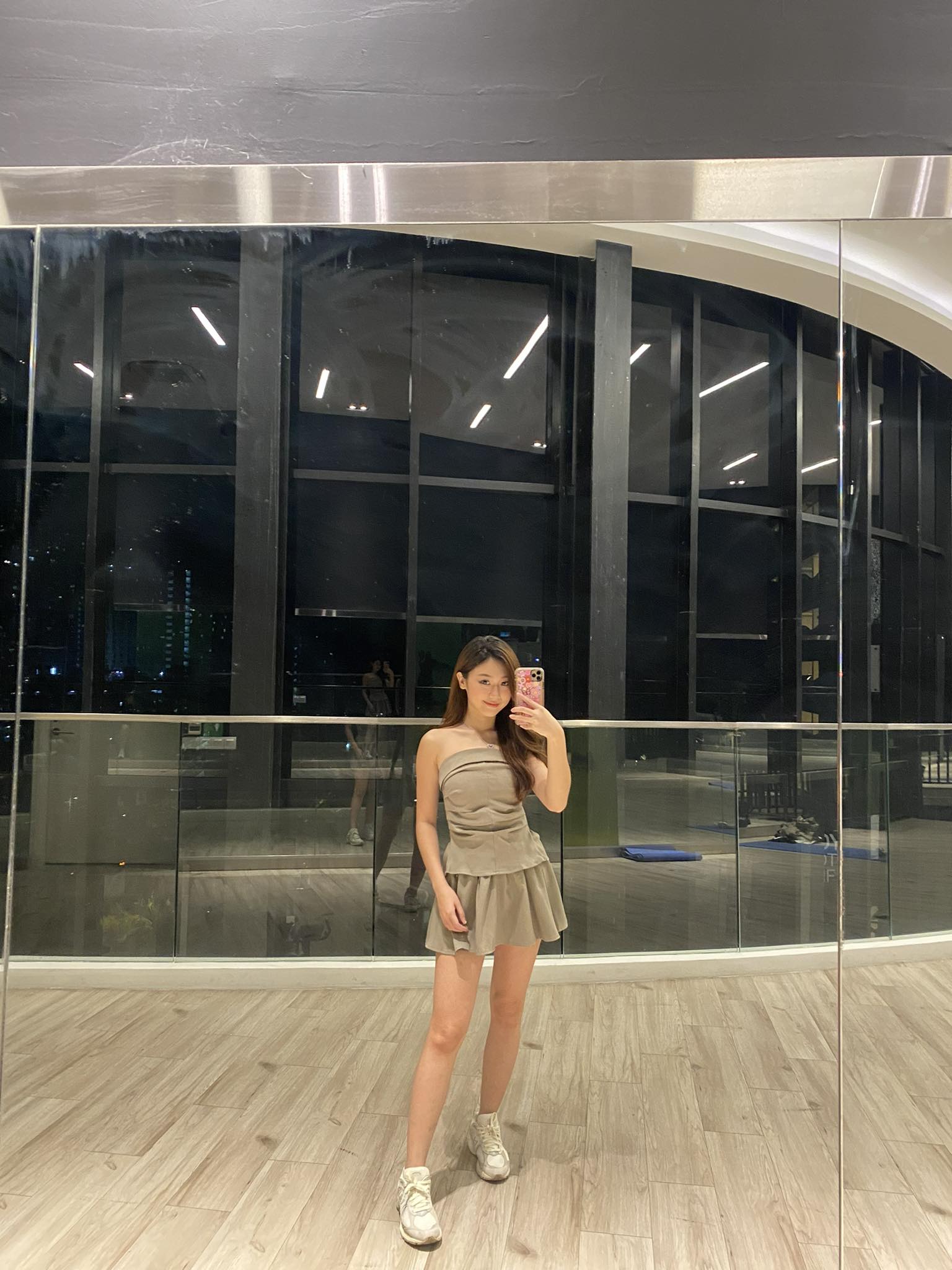 Khaki Tube Top & Shorts Set