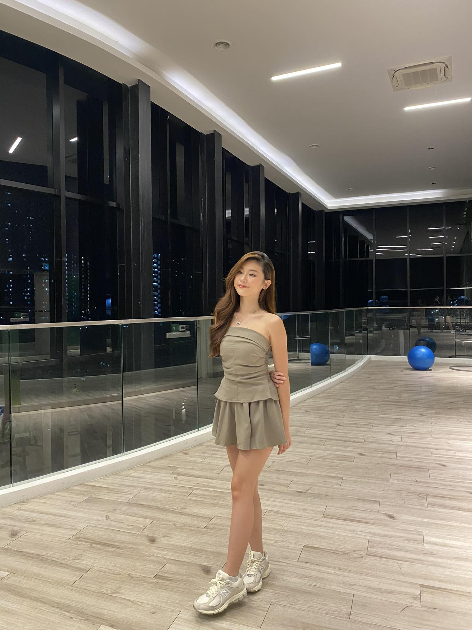 Khaki Tube Top & Shorts Set