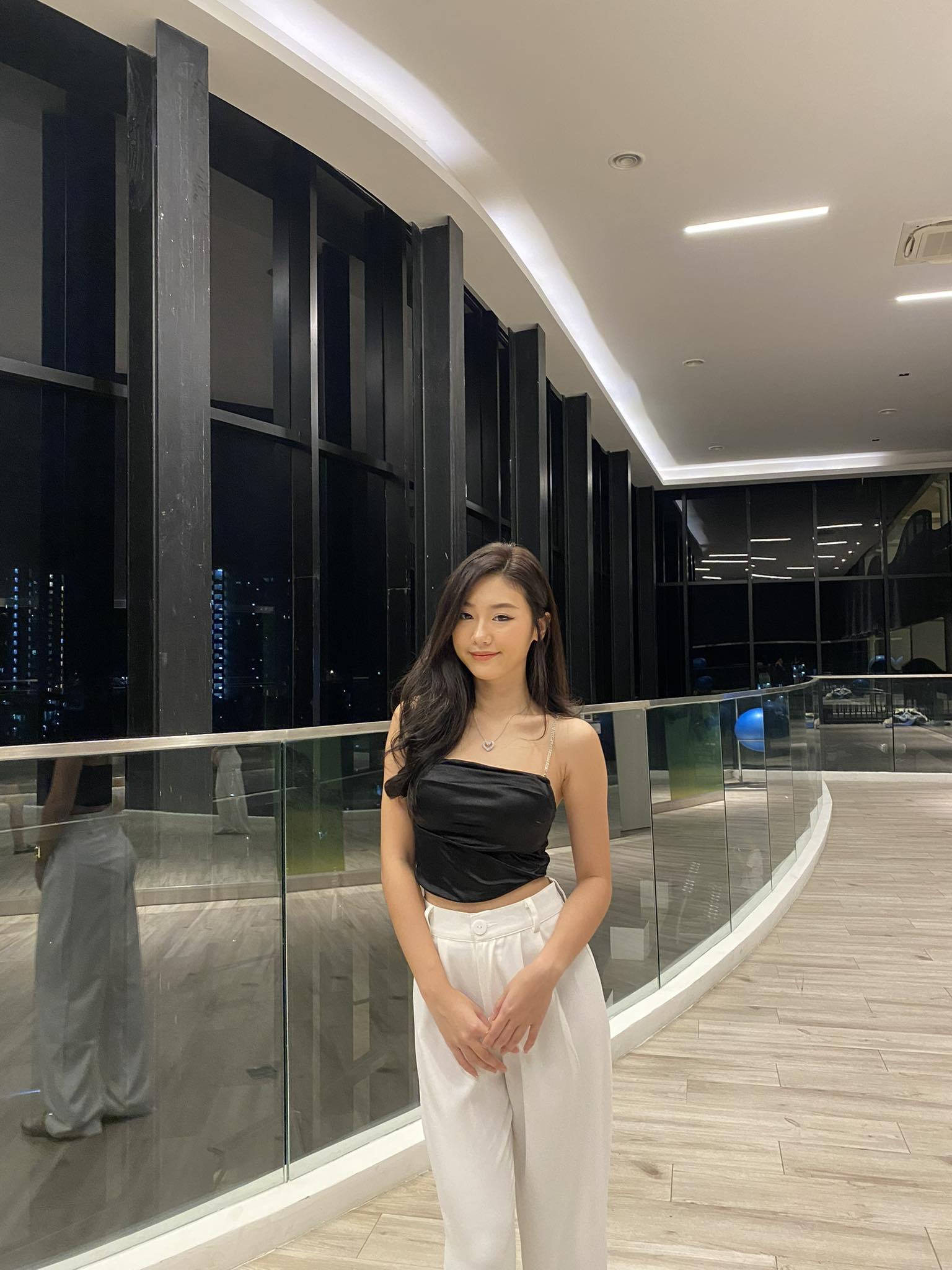 Satin Crop Top with Bling Straps