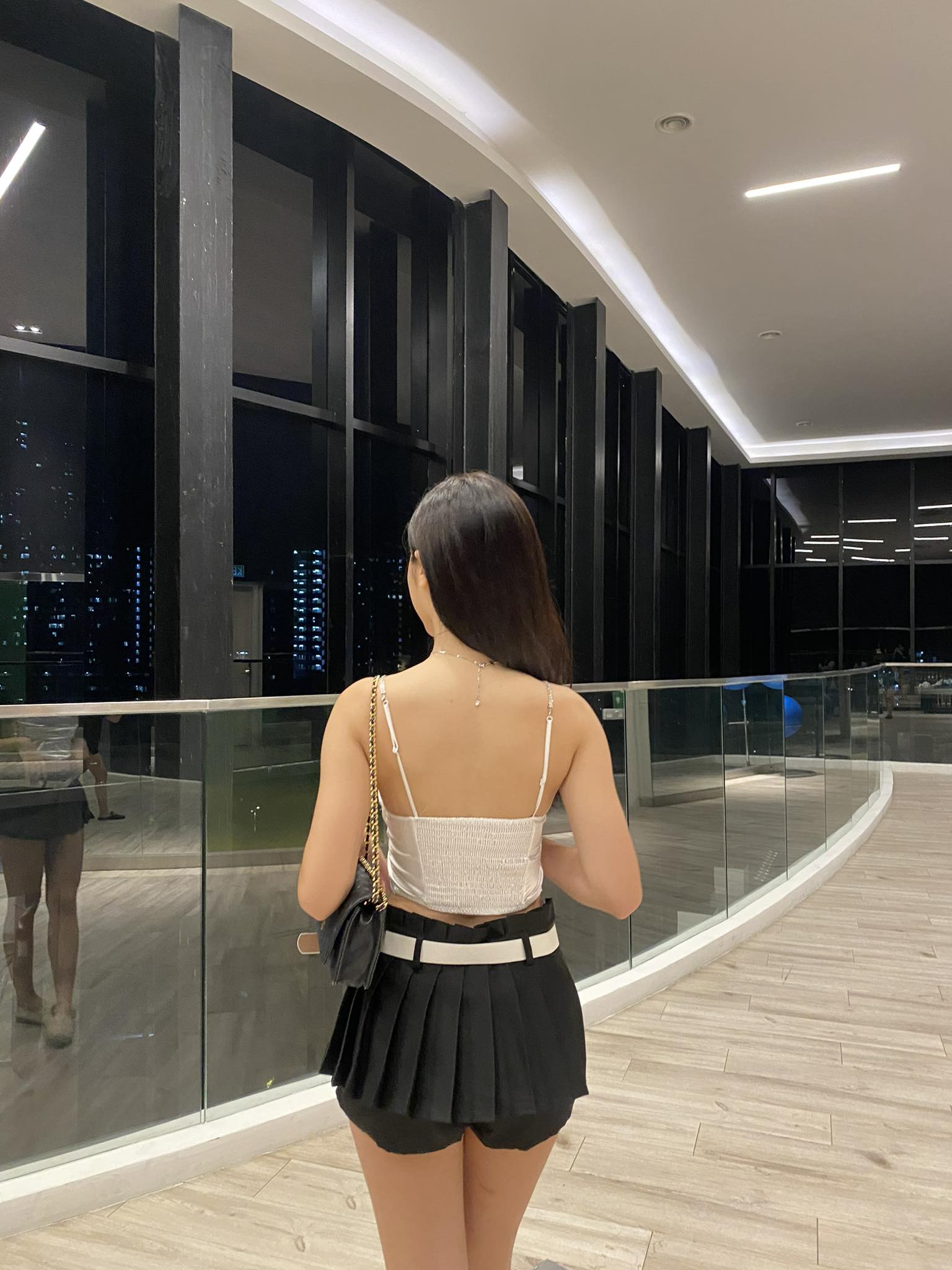 Satin Crop Top with Bling Straps