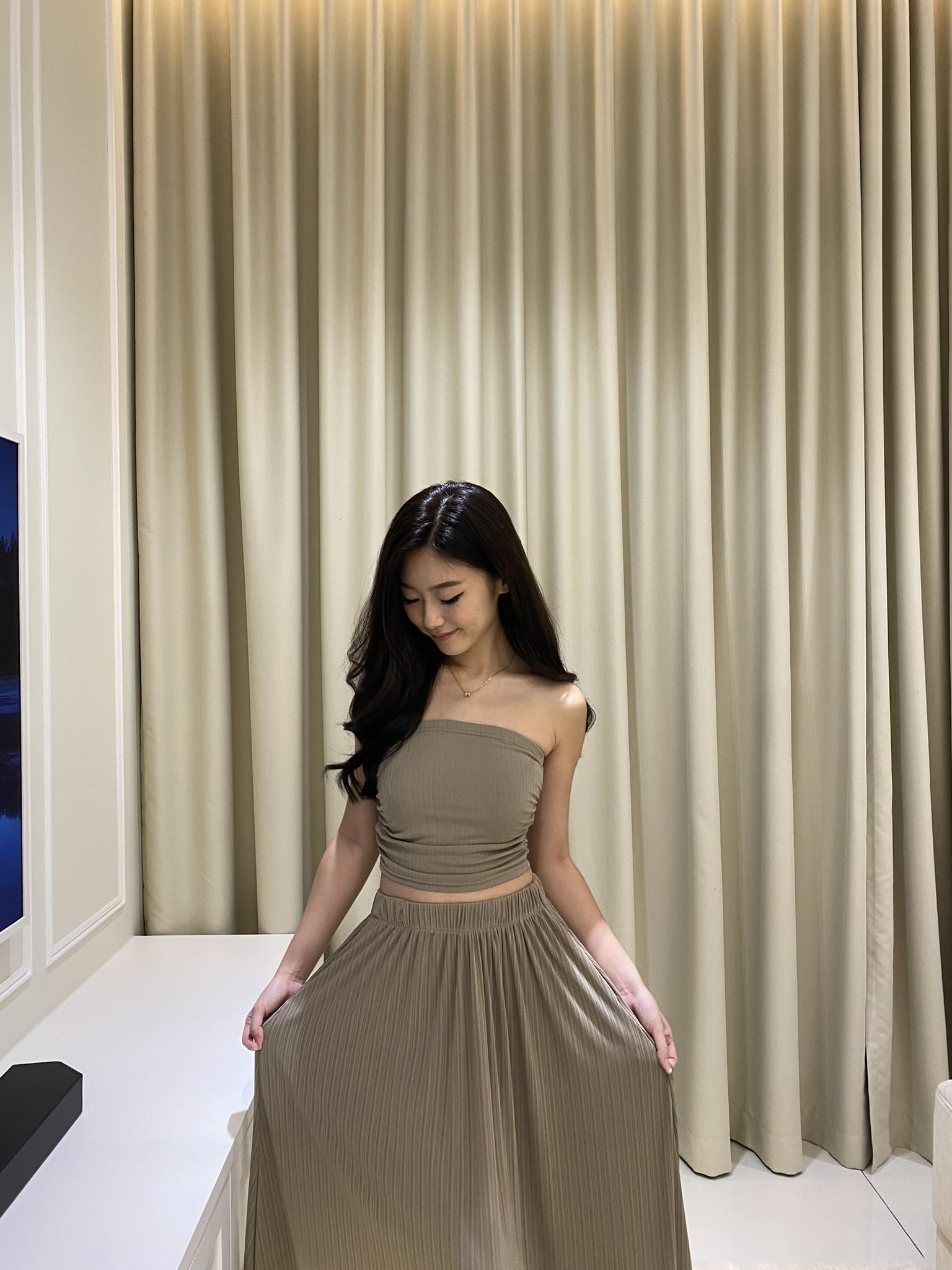 Tube Top & Maxi Long Skirt Set