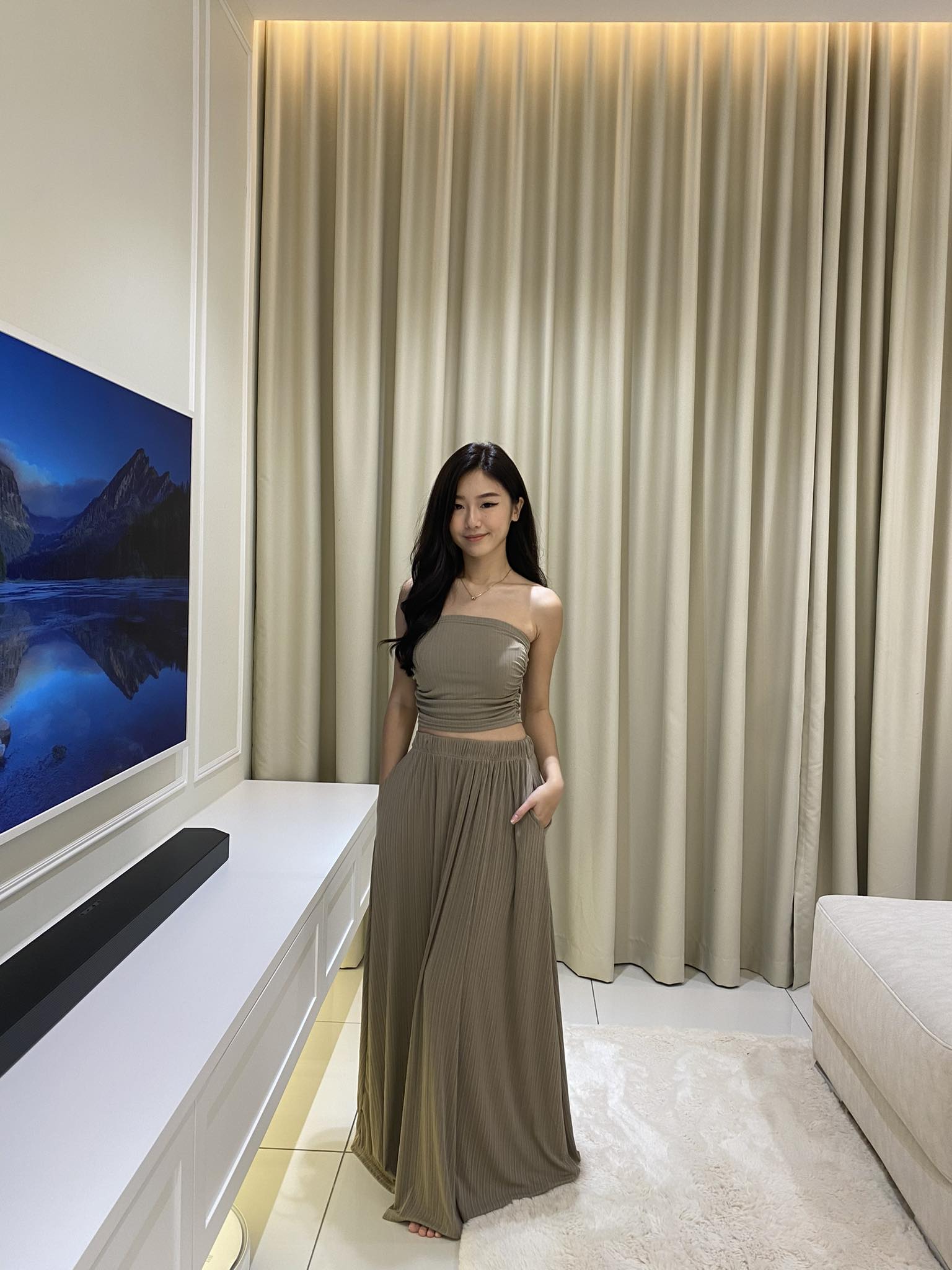 Tube Top & Maxi Long Skirt Set