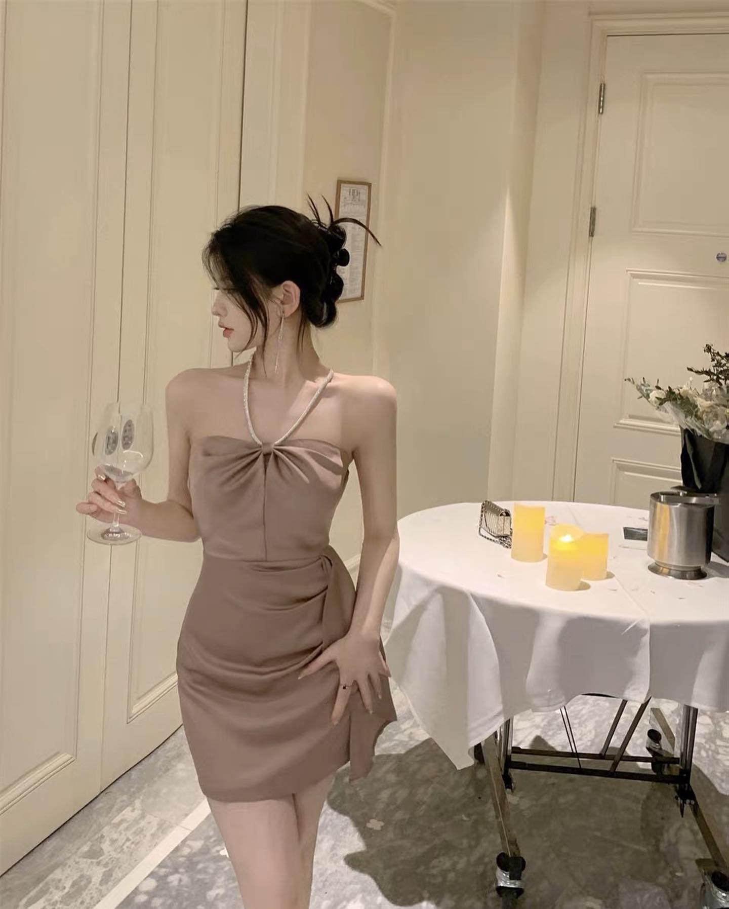 Dusty Pink Mini Dress