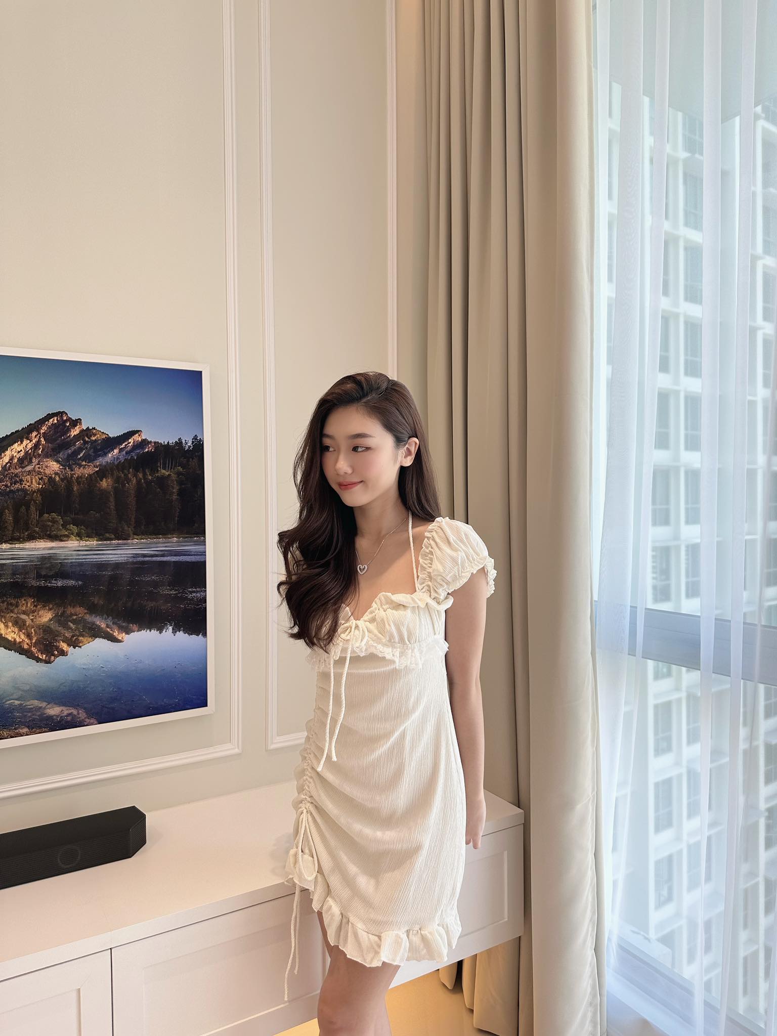 Drawstring Short Sleeve Dress