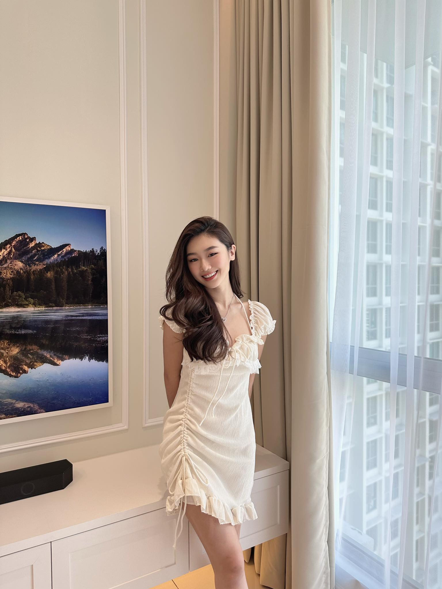 Drawstring Short Sleeve Dress