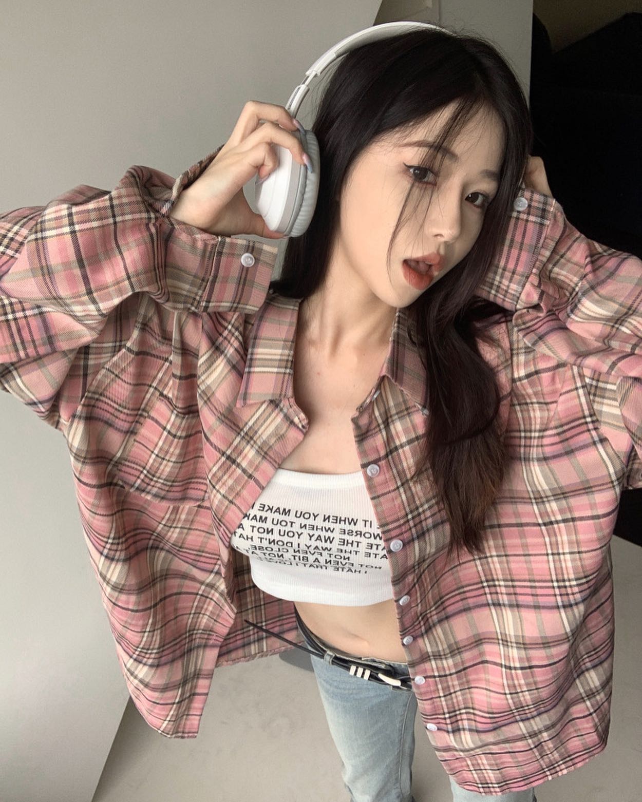 Pink Checkered Shirt