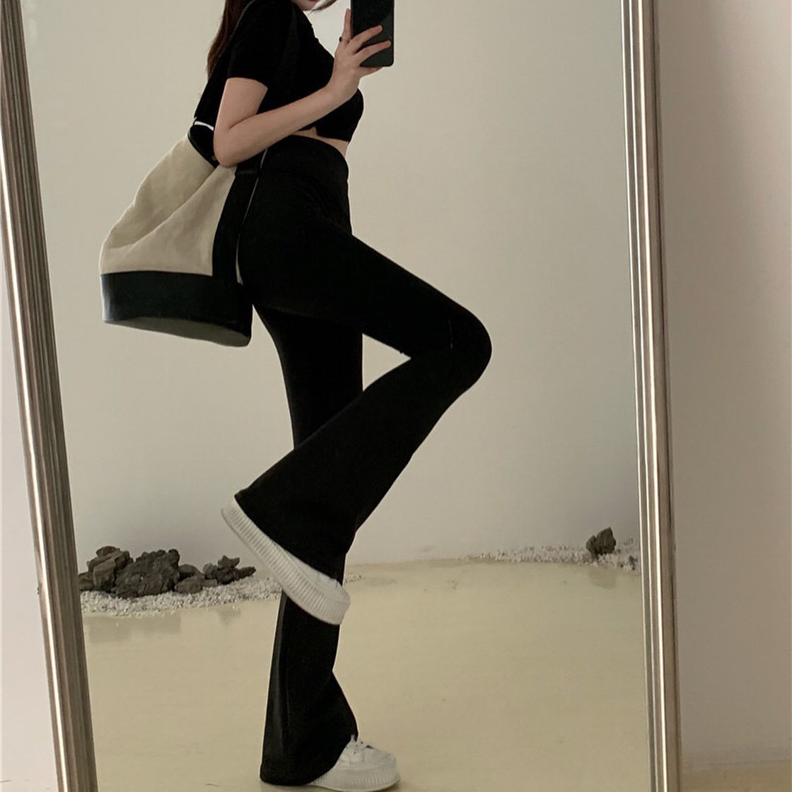 Short sleeve tie back top