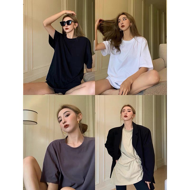 Oversized basic round neck T-shirt