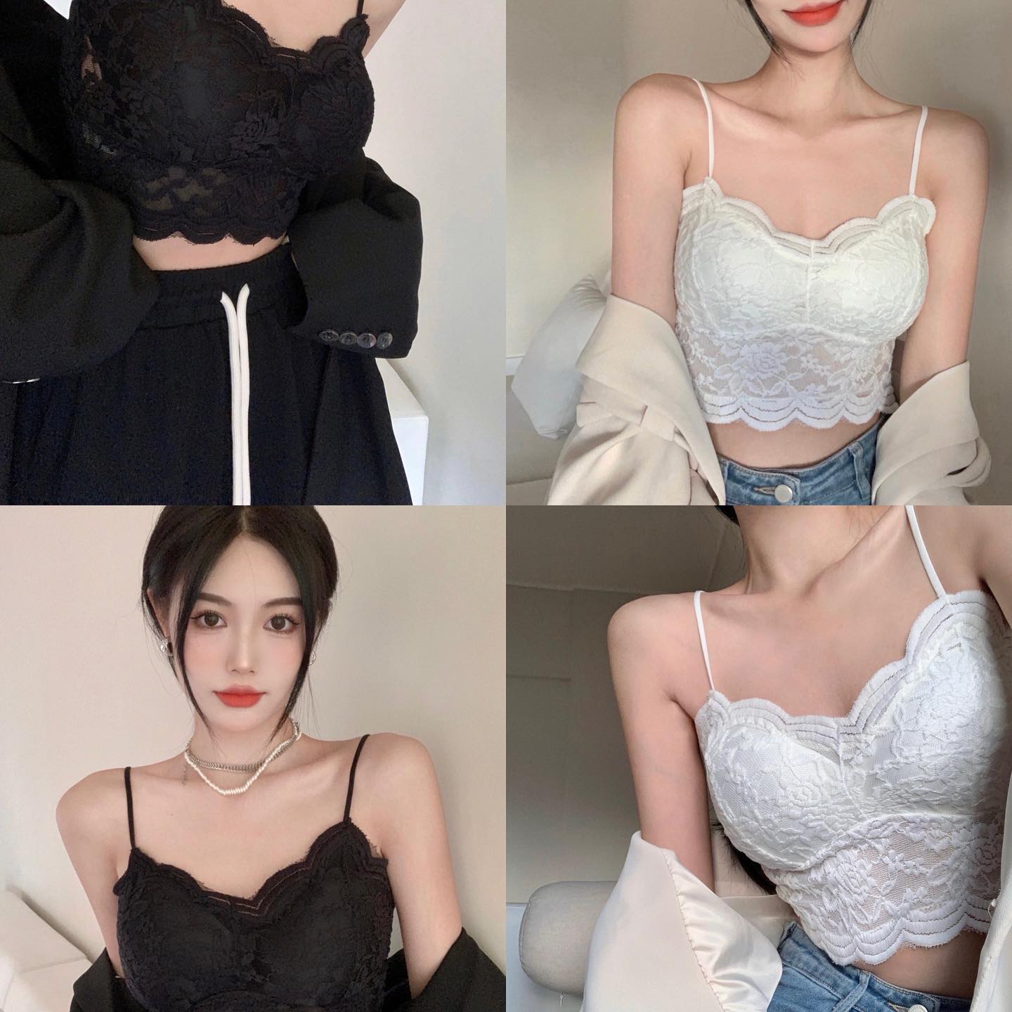 Lace padded bralette