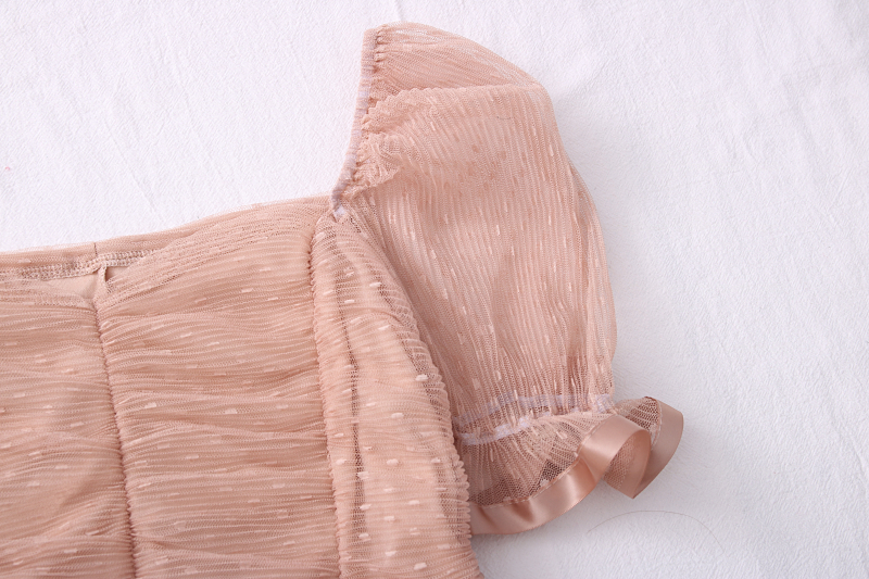 Mesh short sleeve crop blouse (CNY2104)