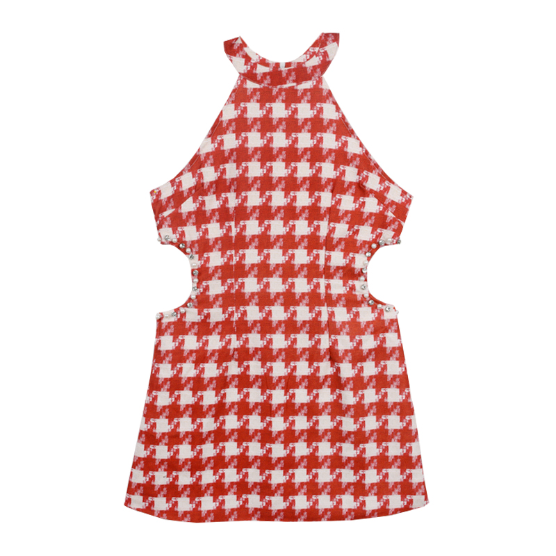 Red Houndstooth Dress