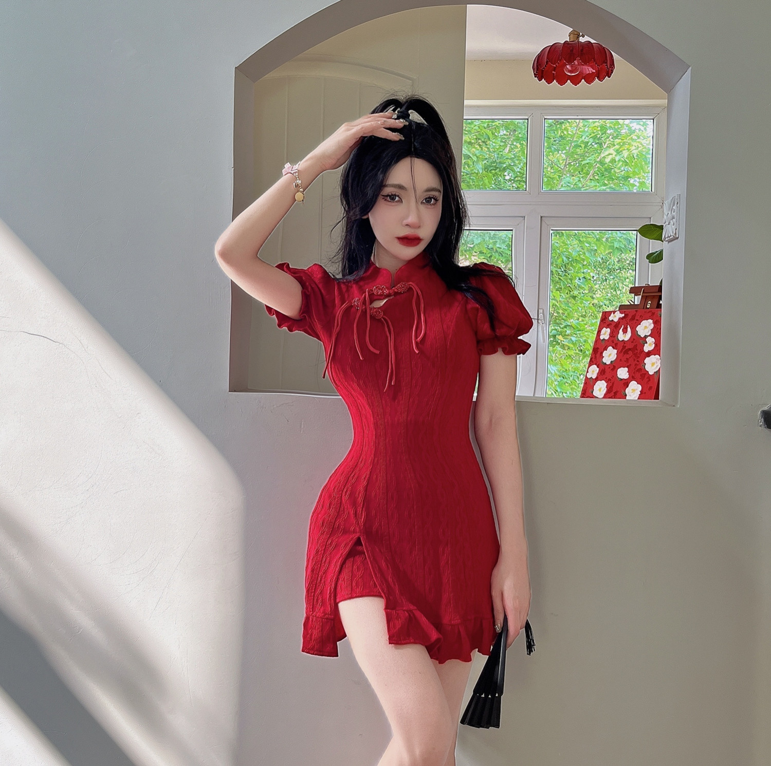 Short Sleeve Modern Cheongsam